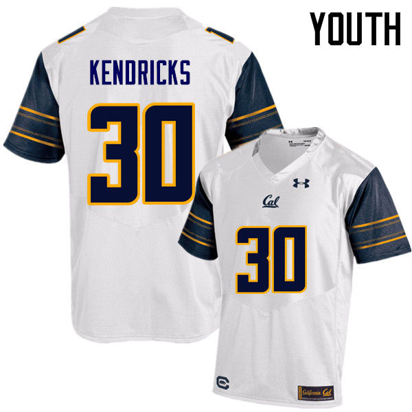 Youth #30 Mychal Kendricks Cal Bears (California Golden Bears College) Football Jerseys Sale-White - Click Image to Close